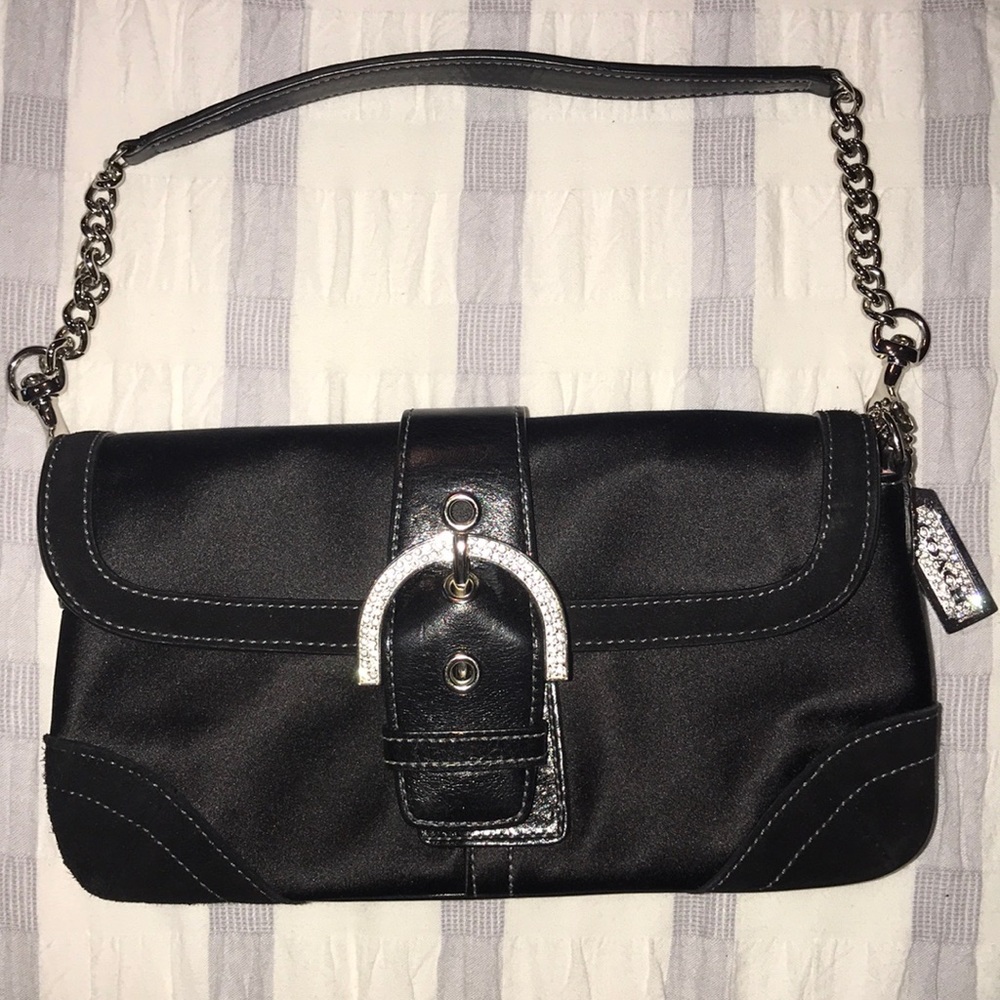 Small black evening clutch COACH bag